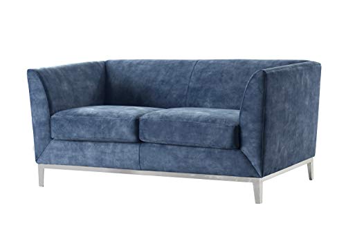 Acanva Collection Modern Velvet Living Room Sofa with Metal Legs, 65