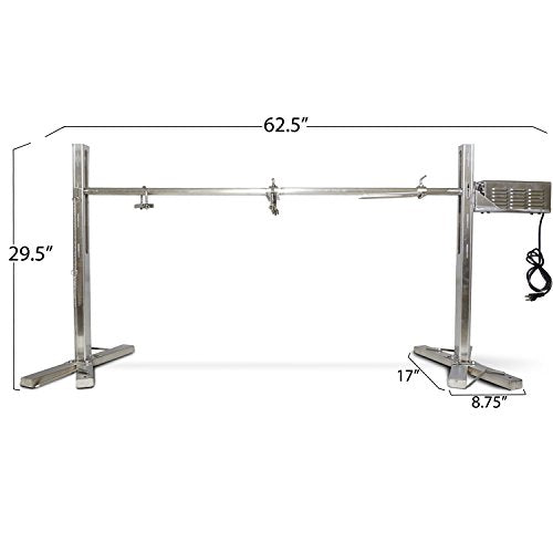 TITAN GREAT OUTDOORS Rotisserie Roaster Stand Stainless Steel 125 lb. Capacity