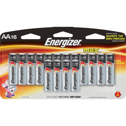 Energizer Max Alkaline AA Batteries, For Multipurpose - AA - Alkaline - 192 / Carton