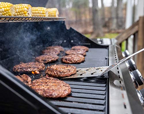 Monument Grills 13478 4-Burner Propane Gas Grill in Black with LED Controls and Side Burner