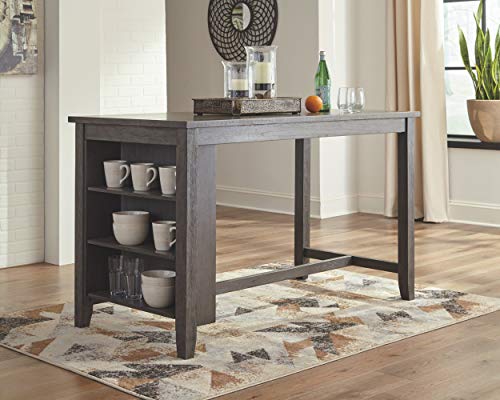 Signature Design by Ashley Caitbrook Counter Height Dining Room Table, Gray