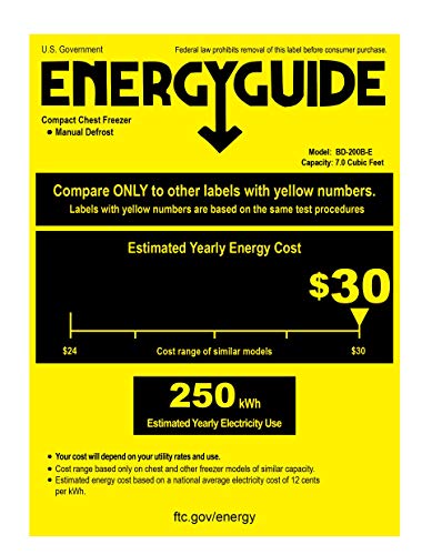 Kismile 7.0 Cubic Feet Chest Freezer with Removable Basket Free Standing Top open Door Compact Freezer with Adjustable Temperature for Home/Kitchen/Office/Bar (7.0 Cubic Feet, Black)