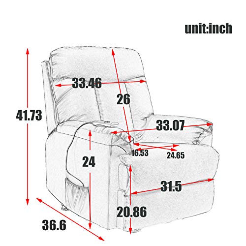 Lift Chairs for Elderly - Lift Chairs Recliners Lift Chairs Sofa Electric Recliner Sofa with Remote Control Soft PU Lounge