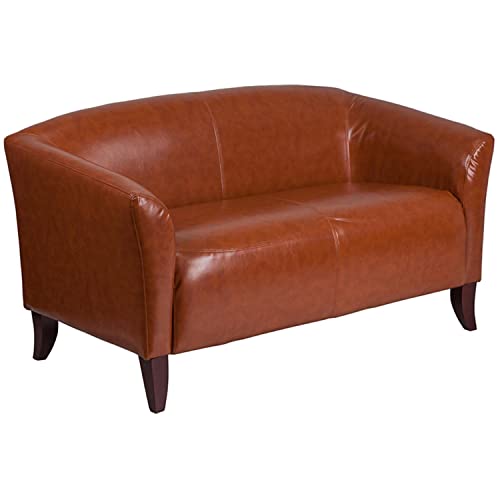 Flash Furniture HERCULES Imperial Series Cognac LeatherSoft Loveseat