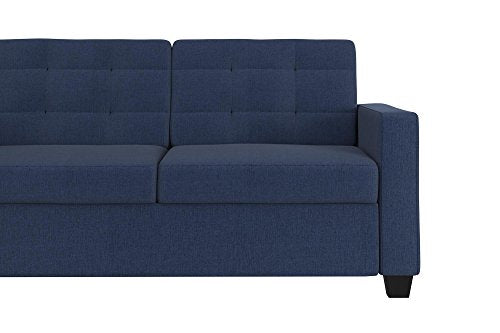 Signature Sleep Devon Sleeper Sofa with Mattress, Blue Linen, Full