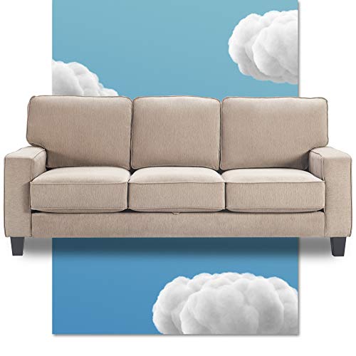 Serta Palisades Sofas with Storage 1 Modern Design, Track Arms, Foam-Filled Cushions, Easy-to-Clean Fabric Upholstery, 77