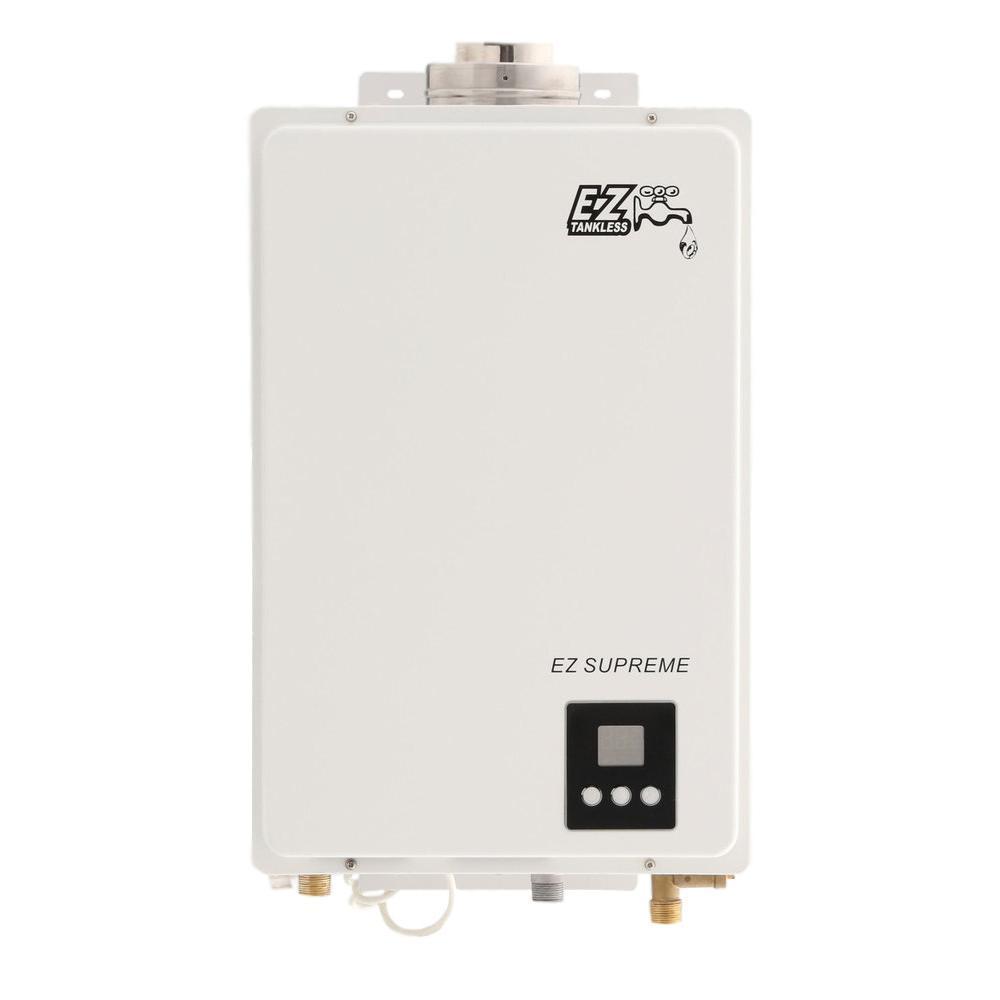 EZ Tankless EZSUPLPG Indoor Supreme on Demand 8.2 GPM 165000 BTU Liquid Propane Tankless Water Heater with Direct Vent Flue Pipe Kit New