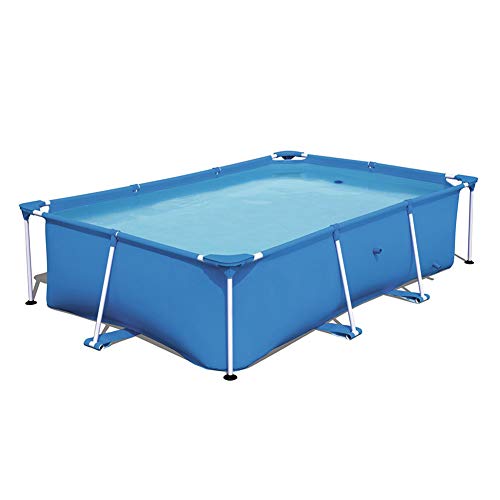 Bewinch Frame Swimming Pool Rectangle Pool Without Filter Pump, Paddling Pools for Kids,Garden Pool,Family Pool Suitable 102X63x26 Inch