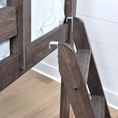 Max & Lily Solid Wood Twin-Size Low Loft Bed with Slide, Clay