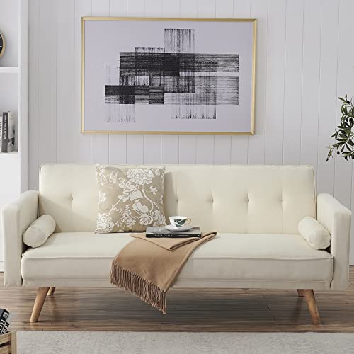 Pumpumly Convertible Sectional Sofa Couch,Variable Bed Sofa Convertible Sleeper Sofa Bed Sleeper,L-Shaped Futon Sofa Couch with Solid Wood Legs for Living Room Office Folding Recliner