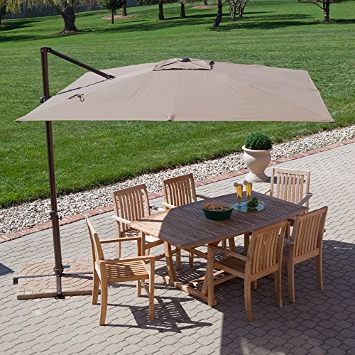 Treasure Garden 8.5-ft. Square Offset Patio Umbrella