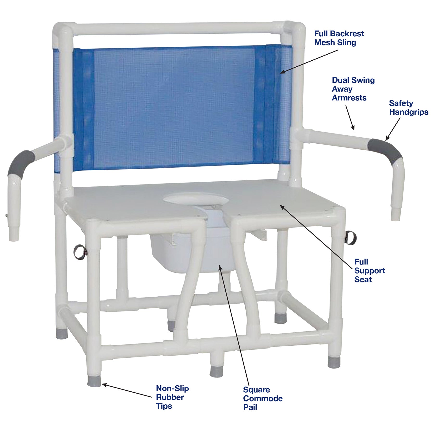 ConvaQuip Model 130-C10-DDA Bariatric Bedside Commode