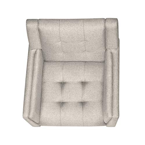 Christopher Knight Home Evelyn Mid Century Modern Fabric Arm Chair, Beige & Walnut (305538)