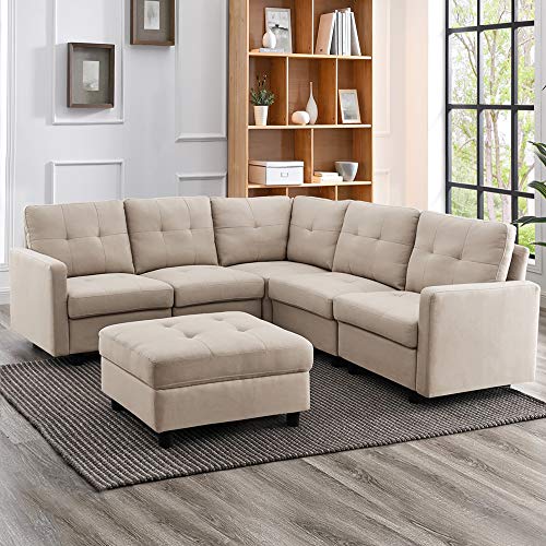 DAZONE Modern Armless Accent Chair/Single Seat Reception Sectional Sofa, 30