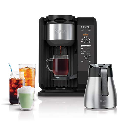 Ninja CP307 Hot and Cold Brewed System, Auto-iQ Tea and Coffee Maker with 6 Brew Sizes, 5 Brew Styles, Frother, Coffee & Tea Baskets with Thermal Carafe