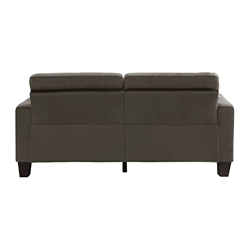 Lexicon Leighton Fabric Sofa with 2 Pillows, 72.5