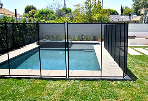 VINGLI Pool Fence 4Ft x 96Ft Swimming Pool Fence in Ground Life Saver Fencing, Black