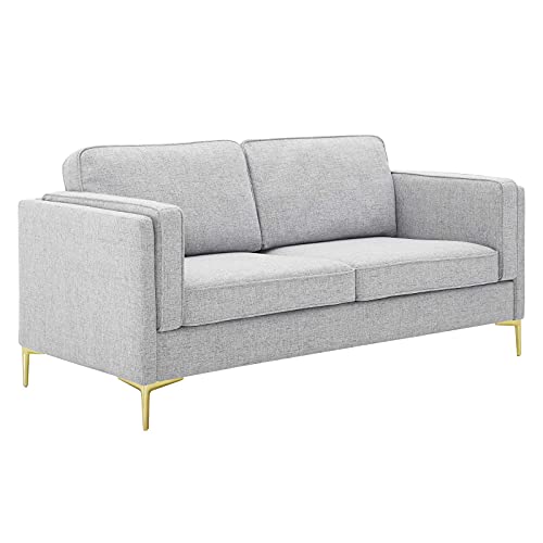 Modway Kaiya Upholstered Fabric Sofa, Light Gray