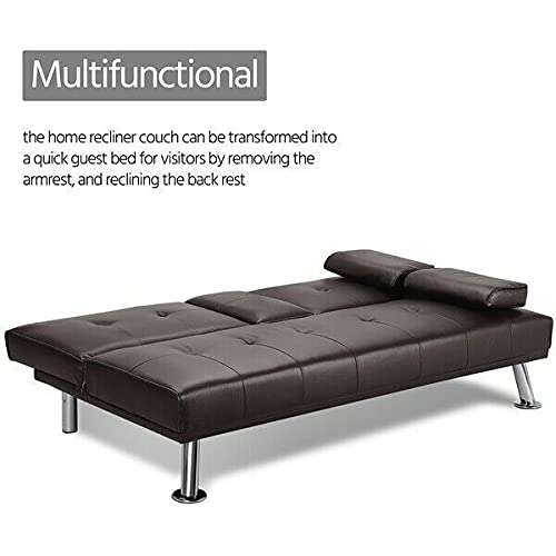 ffu Upholstered Sofa Leather Couch Modern Sofa Bed Convertible Loveseat Sleeper Living Room Chair