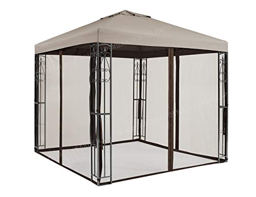 APEX GARDEN 8 ft. x 8 ft. Rococo Gazebo with Mosquito Net