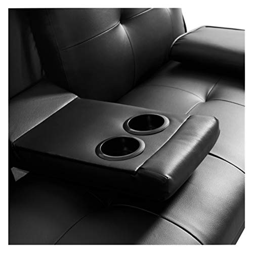 ALBBMY Convertible Folding Recliner Sofa Bed Sleeper Black Pu