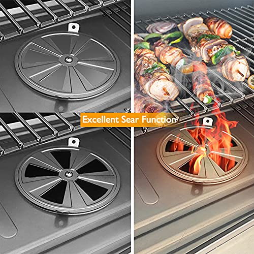 Z GRILLS ZPG-600D 2021 New Model Wood Pellet Grill & Smoker 8 in 1 BBQ Grill Auto Temperature Control, 573 sq.in. ,Cooking Capacity, Bronze