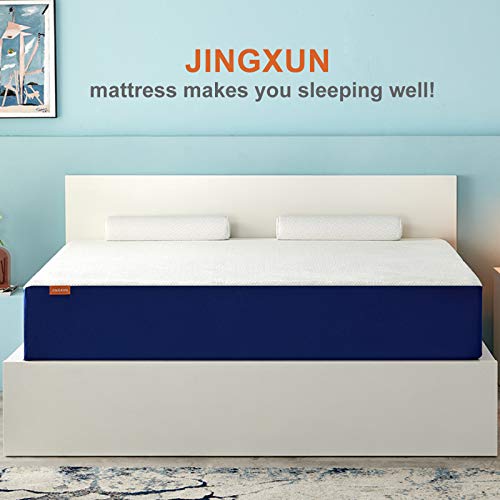 Queen Mattress，Jingxun 10 inch Gel Memory Foam Mattress,Foam Bed Mattress with CertiPUR-US Certified Medium Firm Foam Mattress for Sleep Supportive & Pressure Relief，Bed in a Box.60 80