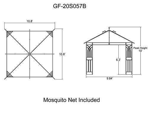 APEX GARDEN Harmony 10 ft. x 10 ft. Gazebo (Harmony 10 ft. x 10 ft. Gazebo)