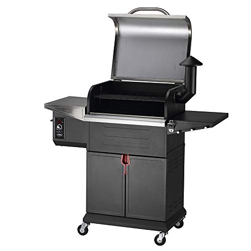 Z GRILLS ZPG-600D3E Grill & Smoker 8 in 1 Grill 600D3E Wood Pellet Grill & Electric Smoker BBQ Combo with Auto Temperature Control | 2021 Upgrade | 573 sq in Silver
