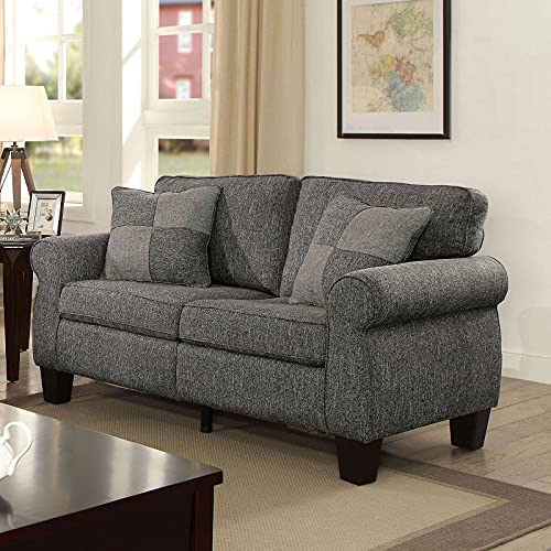 simple relax SR03CM6328GY-LV-VN Love Seats, Dark Gray
