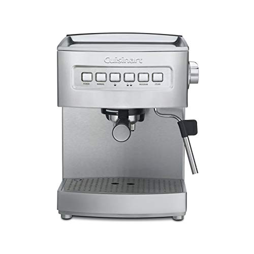 Cuisinart EM-200NP1 Programmable 15-Bar Espresso Maker with Descaling Powder, Handheld Tamper, and Frothing Pitcher (4 Items)