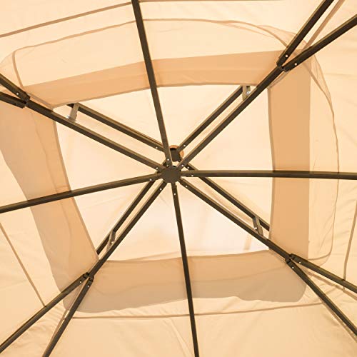 Christopher Knight Home Westerly Outdoor Gazebo Canopy with Cover, 12' x 12', Camel