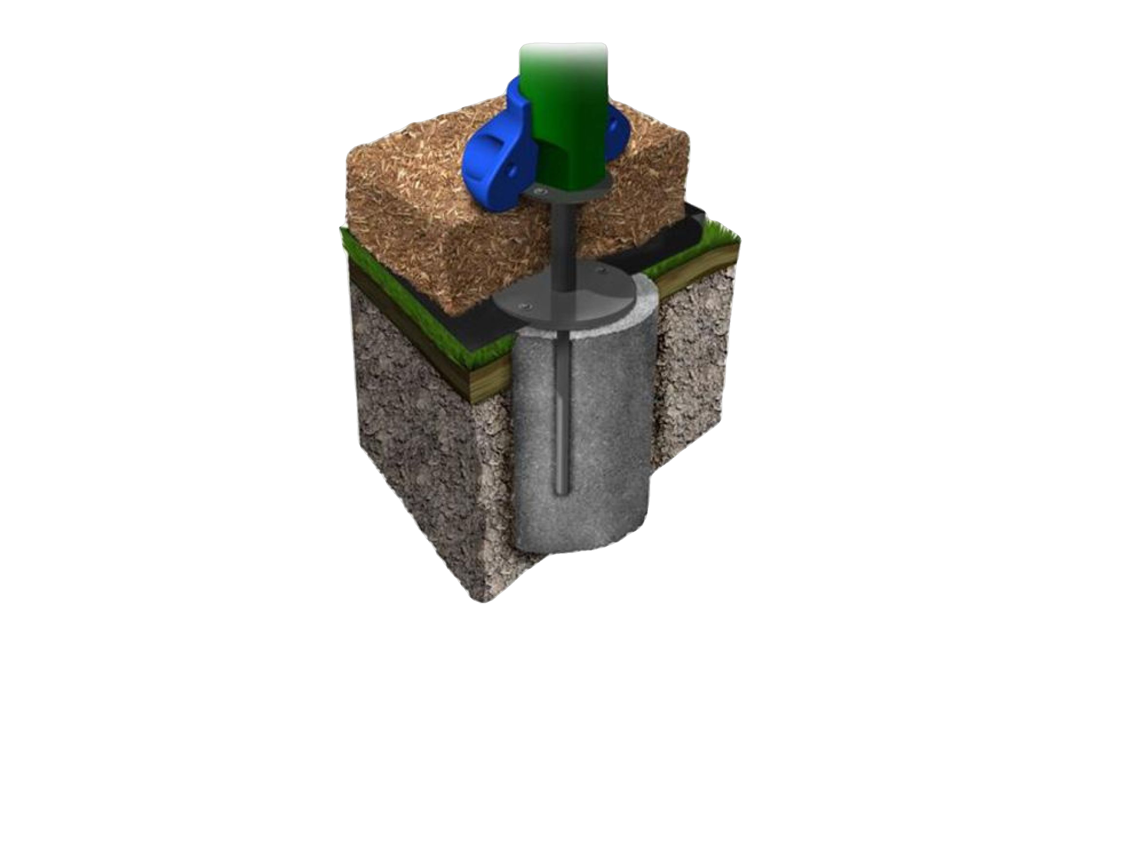 UltraPlay 02-08-0165 Super Sprout Playset In-Ground Mounting Kit New