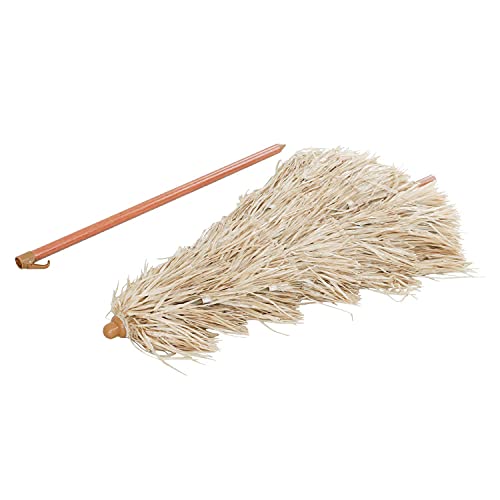 ACXZ 8ft/2.4m Hawaiian Straw Umbrella Tropical Palapa Raffia Tiki Hut Beach Umbrella, Patio Umbrella with Tilt Adjustment, UV Protection