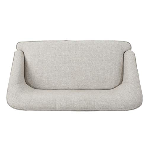 Christopher Knight Home Justus Mid-Century Modern Fabric Loveseat, Beige / Natural