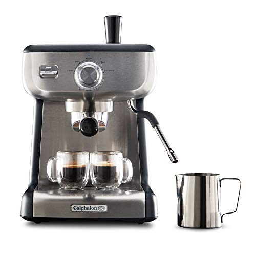 Calphalon BVCLECMP1 Temp iQ Espresso Machine with Steam Wand, Stainless Steel