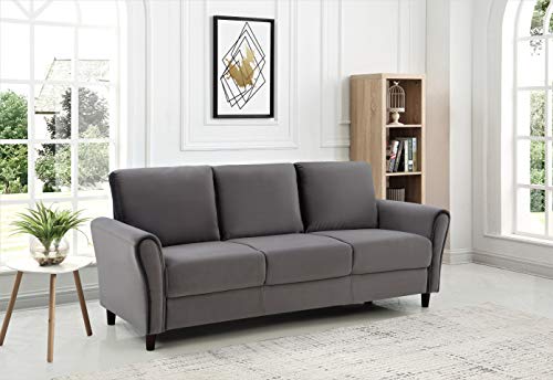 Container Furniture Direct Celestia Mid Century Modern Upholstered Sloped Arms Living Room Sofa, 80.31