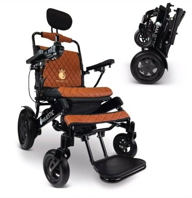 ComfyGO IQ-9000 Majestic 17.5 Inch Wide Seat Remote Controlled Travel Folding  Electric Wheelchair With Recline New