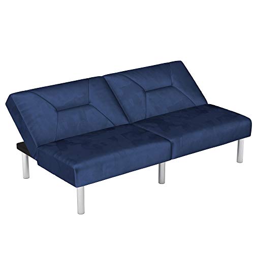 DHP Convertible Sofa Bed and Couch Futon, Blue