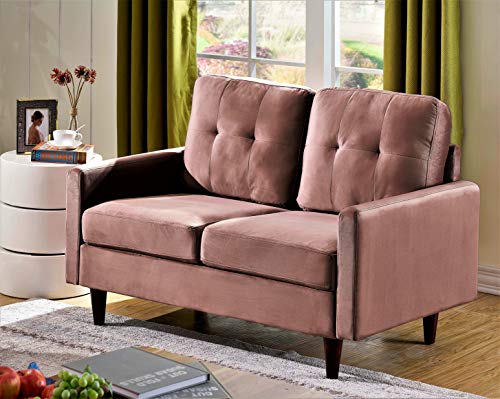 US Pride Furniture Bruni 2 Piece Living Room Set Sectional, Rose