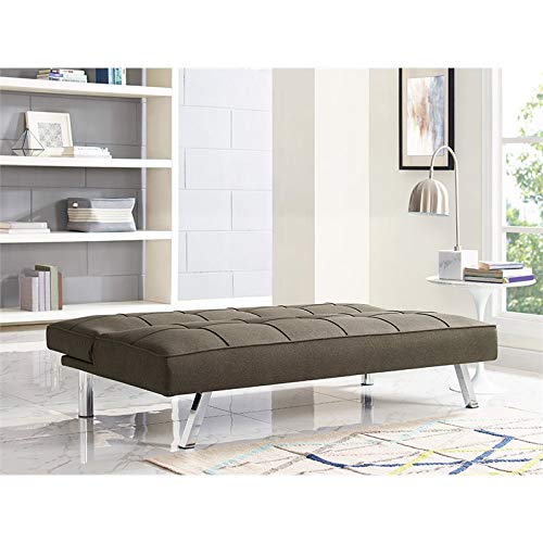 Hawthorne Collections Tufted Convertible Sleeper Sofa in Java