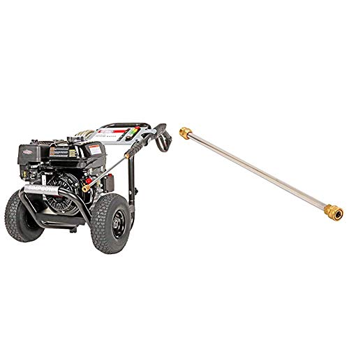 SIMPSON Cleaning PS3228 PowerShot Gas Pressure Washer Powered by Honda GX200, 3300 PSI at 2.5 GPM, Black & American Hydro Clean PLQ25-33B-AHC Stainless Steel Quick Connect Lance, 33