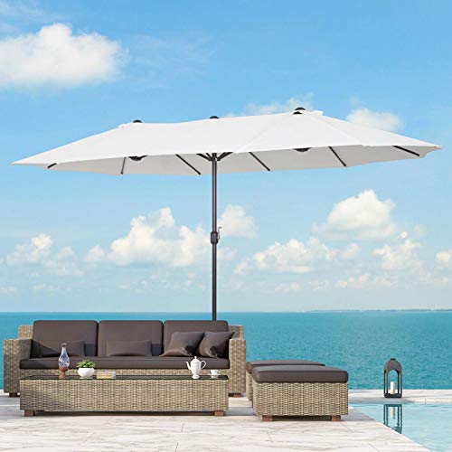 Double-Sided Patio Umbrella Parasol Sun Shelter Canopy Shade outside umbrella for patio Patio umbrella Outdoor umbrella Decor for backyard Umbrella Umbrellas for patio Umbrella for outdoor