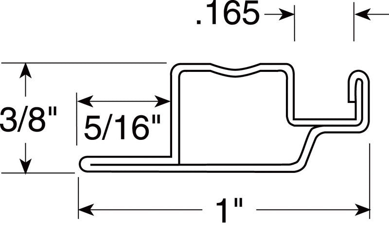 Prime-Line Bronze Aluminum 1 in. W x 146 in. L Screen Frame 1 pk (Pack of 48)