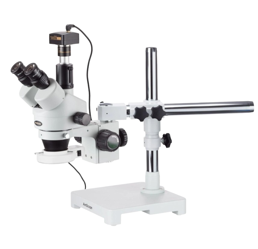 Amscope SM-3TZ-54S-10M 3.5X - 90X Trinocular LED Boom Stand Stereo Microscope Plus 10MP Camera New