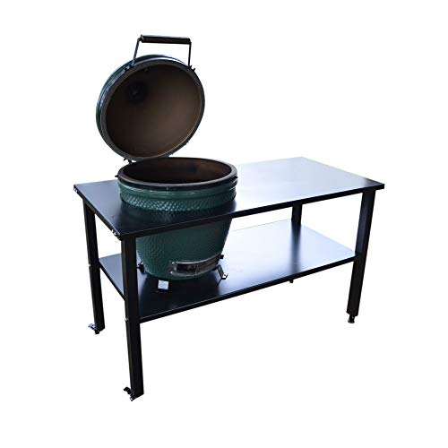 TITAN GREAT OUTDOORS Ceramic Grill Table Aluminum Fits Large BGE, Kamado Joe