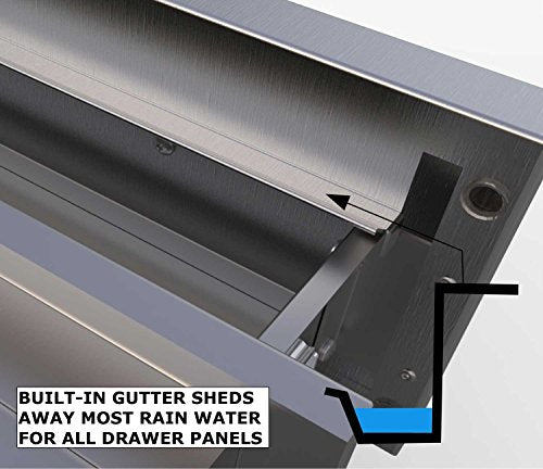 SUNSTONE DE-TD23 Designer Series Raised Style Height Triple Drawer, 18