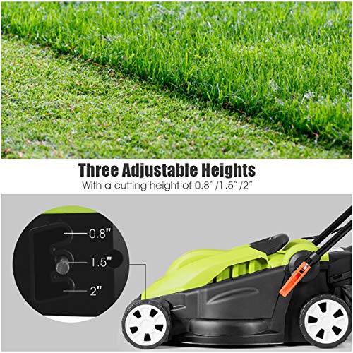 Lawn Mower with Grass Bag Lawn Scarifier Garden Lawn Mower for Home Lawn Scarifier for Lawn Garden Yard Tools for Garden Lawn Mower 14-Inch Lawn Mower for Lawn Garden Yard (1)