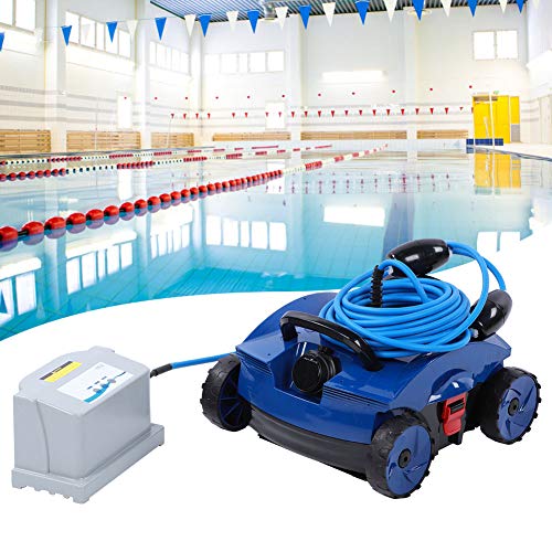 Pool Cleaner Robot, Full Automatic Pool Underwater Vacuum Cleaner Swimming Pool Bottom Cleaning Machine(US Plug 110V)