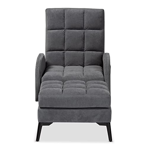 Baxton Studio Belden Living Room Sets, Grey/Black